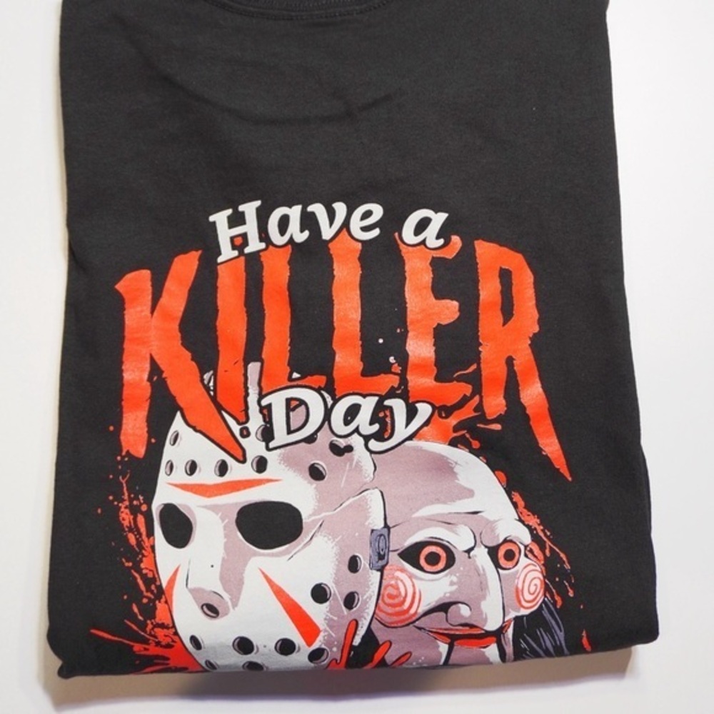 Graphic Tee with Horror movie characters